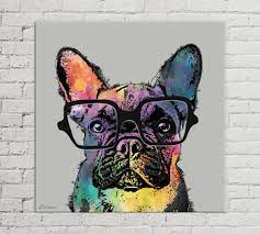 Custom Pet Portrait On Canvas Personalized Dog Pop Art Portrait Digital Pet Painting On Wrapped Canvas Fre Pop Art Animals Pop Art Pet Portraits Dog Pop Art