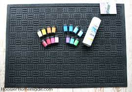I had a handy dandy spray can attachment but unfortunately, after. How To Paint A Recycled Rubber Outdoor Mat Hoosier Homemade