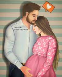 3 795 likes 331 comments nisreen drawing nona on instagram my lovely couple استمتعت برسمها جد cute couple cartoon mother daughter art cute couple art