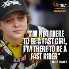 Kayla Yaakov talks about how she's aware she's one of the few female riders  in the paddock, but that's not