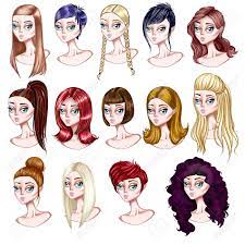 Des soins réguliers doivent aussi être appliqués, surtout. Ensemble De Coiffure Differente Personnage De Dessin Anime Types De Coiffure Banque D Images Et Photos Libres De Droits Image 72286873