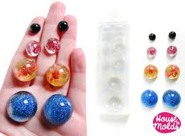 Multisize Cabochons Clear Mold ,4 Sizes Cabochons Clear Mold for Resin  Earrings, Necklaces or Ring Decorations