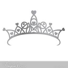 Black And White Crown With Heart Clipart Princess Crown Decal Large Ornate Crown Of Hearts Vinyl Wall Decal Girls Bedroom Princess Decor Birthday Party Decoration