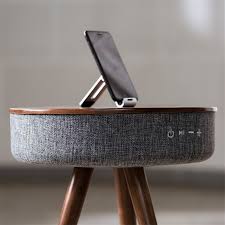 Wireless Charging Smart Table With Bluetooth Speaker Smart Table Lifestyle Furniture Store Fixtures