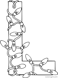 Free color pages for adults. Letter L With Bulbs Coloring Page Coloringall