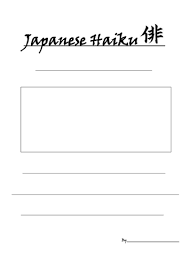 Students can also use photographs. Japanese Haiku Template Teaching Resources