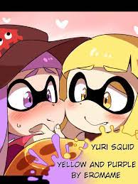 Team squid played as inklings, and team octopus . Yuri Squid Yellow And Purple Pt Br Edbaby Golther Comics Art Street