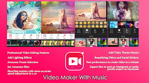 Click on the music icon, and you will get all kinds of music and audio tracks. Video Maker With Music Home Facebook