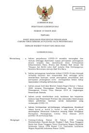 Pergub Nomor 15 Tahun 2020 Jdih Pemerintah Provinsi Bali