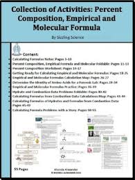 Activities For Percent Composition Empirical And Molecular Formulas Problem Solving Activities Teaching Chemistry Molecular