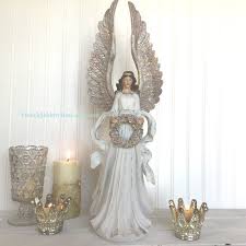 Gorgeous White Christmas Angel French Nordic Christmas Centerpiece French Christmas Decoration Christmas Angel Decor White Angel Figure Angel Decor Christmas Angels French Christmas Decor