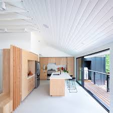 modern kitchen travertine floors