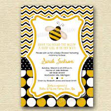 Bumblebee Baby Shower Invitation Yellow And Black By Mommiesink Bumble Bee Baby Shower Invitation Baby Shower Invitations Bumble Bee Baby Shower