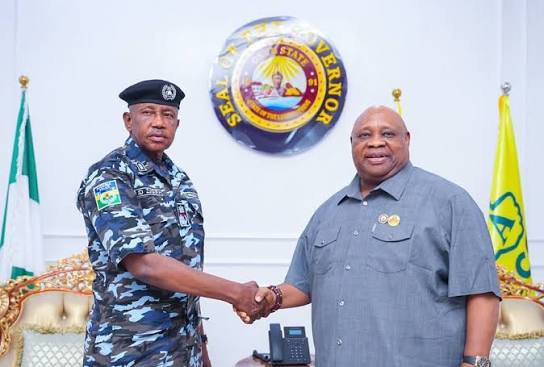 Today, I received the newly posted Commissioner of Police, CP Ibrahim D.  Zungura, who paid a courtesy visit to me as he assumes duty in Osun State.  I welcomed his commitment to