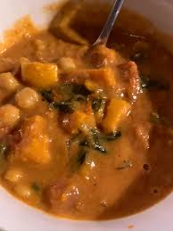 West African peanut, chick pea and red rice stew
