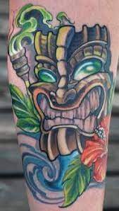 Tiki Tattoos And Designs Tiki Tattoo Ideas And Inspiration Tiki Tattoo Hawaiian Tattoo Tropical Tattoo