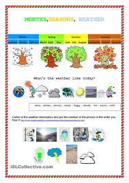 Month Seasons Weather Seasons Worksheets Weather Vocabulary What Causes Seasons