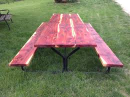 Https Www Facebook Com Stevepattersonsawmill A Customer Bought A Rustic Picnic Table Frame And Purchased Diy Picnic Table Metal Picnic Tables Picnic Table