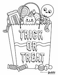 Free Halloween Coloring Pages Candy Bag With Treats Coloring Page Free Halloween Coloring Pages Halloween Coloring Pages Printable Monster Coloring Pages