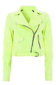 Neon Lime Leather Jacket 100 At Topshop Clothes Fashion Leather Jacket