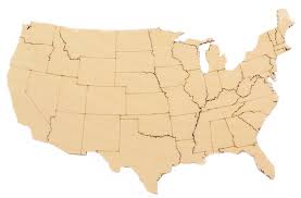 The national highway system includes the interstate highway system, which had a length of 46,876. Wooden Map Of The Usa Large Medium Small Woodcrafter Com