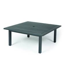 Outdoor coffee tables from crate and barrel add style and functionality to patio spaces. Mallin Trinidad Woodgrain 42 Square Coffee Table With Umbrella Hole Bc3742 W142u