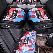 車用 supremeシートカバーセット 座布団 シュプリーム シートクッション クロムハーツ 座席シートカーシート 四季 通気 滑り止め 前座席用2枚 後部座席用1枚 シートカバー シートクッション クッション