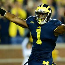 The carolina panthers' devin funchess (17) on the sidelines during the first half of an nfl carolina panthers' devin funchess (17) runs for a touchdown after a catch against the cincinnati bengals. 2015 Nfl Draft Prospect Profile Devin Funchess Wr Michigan Big Blue View