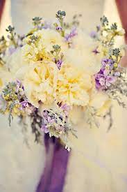 Bridal Bouquet In Lavender Purple And Yellow Yellow Wedding Flowers Yellow Wedding Theme Yellow Wedding Bouquet