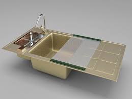 brass kitchen sink 3d model cadnav