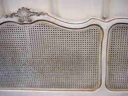 99 Price Reduced French Style King Size Headboard W Cane Panels Shabby King Size Headboard Caned Headboard Headboard