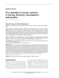 Up to 85% off pdf expert coupon code 2018 verified. Pdf Four Decades Of Coupon Research In Pricing Evolution Development And Practice