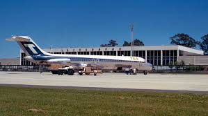 Launceston Passenger Terminal With A Taa Dc 9 Australian Airlines Airline Logo Vintage Airlines