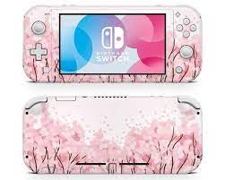 cherry blossom tree nintendo switch lite skin pink sakura nintendo switch lite decal wrap vinyl nintendo switch accessories nintendo switch accessories nintendo switch nintendo