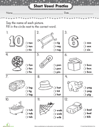 Short Vowel Sounds Worksheet Education Com Vowel Worksheets Short Vowel Worksheets Short Vowel Sounds