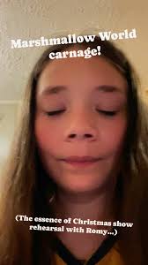 #fannycrosby #meets #marshmallow #world #mashup #carnage #christmas #show  #rehearsal #daughter #help #redhead #curlygirl #fiddle #guitar #mama