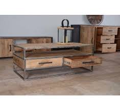 Table Basse Metal Et Bois Avec Tiroirs New York 7661 Miroir chambre adulte vinci en bois massif. table basse metal et bois avec tiroirs new york