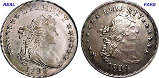 coin value us fake silver dollar counterfeit 1799 to 1804