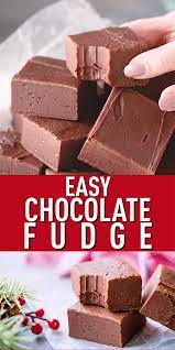 Easy Chocolate Fudge Recipe Maybe With Coconut Or Peanut Butter Or Caramel Icing Easy Chocolate Fudge Chocolate Fudge Recipes Easy Fudge Recipes Chocolate