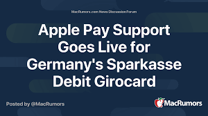 Choose from a wide range of debit cards that best suits your needs. Apple Pay Support Goes Live For Germany S Sparkasse Debit Girocard Macrumors Forums