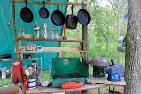 setting up an outdoor kitchen