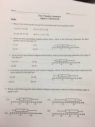 Accounting homework help, technology and engineering: Name Date The 5 Number Summary Algebra 1 Homework Chegg Com