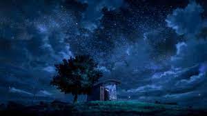 Dark anime background scenery ·① download free stunning. Dark Blue Anime Scenery Wallpapers Wallpaper Cave
