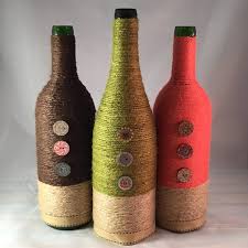 Twine Wrapped Wine Bottle Set Free Shipping Via Priority Wine Bottle Diy Crafts Wine Bottle Crafts Diy Bottle Crafts