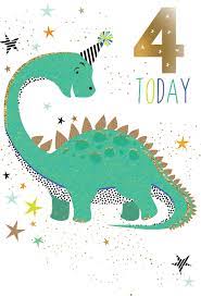 Happy 4th birthday dinosaur images. Birthday Card 4th Dinosaur Sara Miller