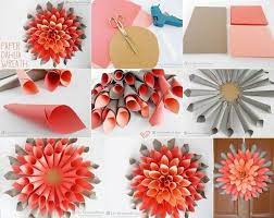 Diy Paper Dahlia Wreath Paper Flower Art Paper Crafts Diy Paper Dahlia