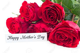 You were the first thing i saw in my life. Happy Mother S Day Greeting Card With Bouquet Of Red Roses Stock Photo Picture And Royalty Free Image Image 75377802