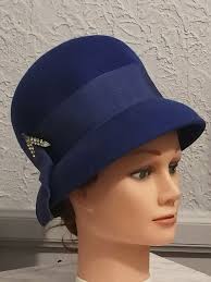 Blue Hat Zephyr Felt by Henry Pollak Inc vintage Women's Formal Hat, Church  Hat, New York Made the USA 1960's