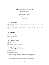 Power to make reciprocal provisions between malaysia and singapore for the service, execution and enforcement of summonses 86. Blt2614 1 Introduction Trespass Tort