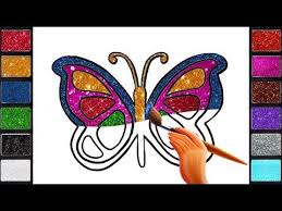 رسم وتلوين وتعلم الالوان للاطفال لعب وتلوين مع الفراشة drawing coloring butterfly for kids youtube butterfly drawings welcome baby